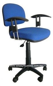 SILLA SECRETARIAL, CON DESCANSA BRAZOS AJUSTABLES A LA ALTURA